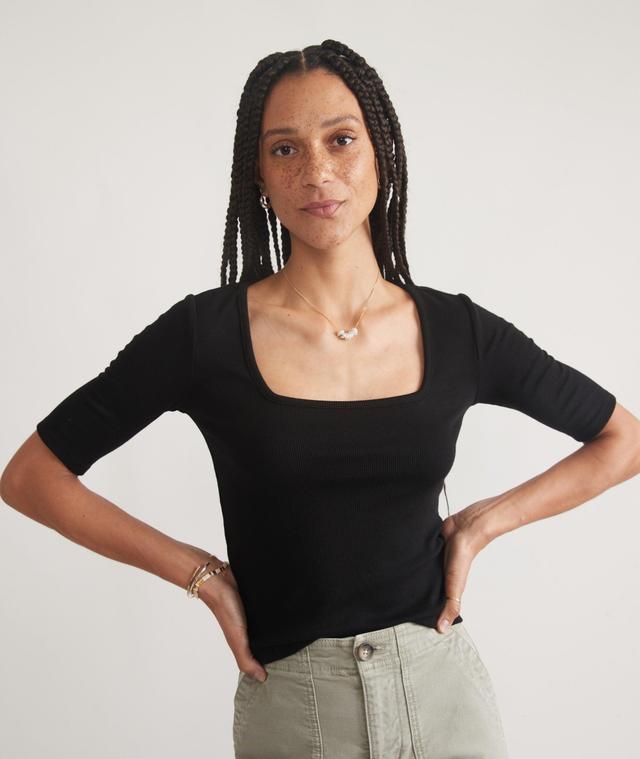 Lexi Rib Square Neck Top Product Image