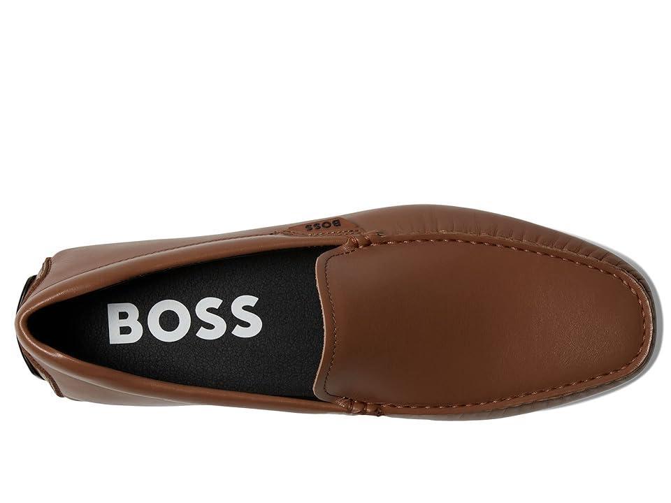 BOSS Noel Smooth Leather Moccasins (Sand) Men's Shoes Product Image