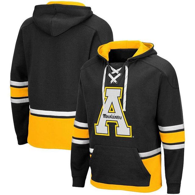 Mens Colosseum Black Appalachian State Mountaineers Lace Up 3.0 Pullover Hoodie Product Image