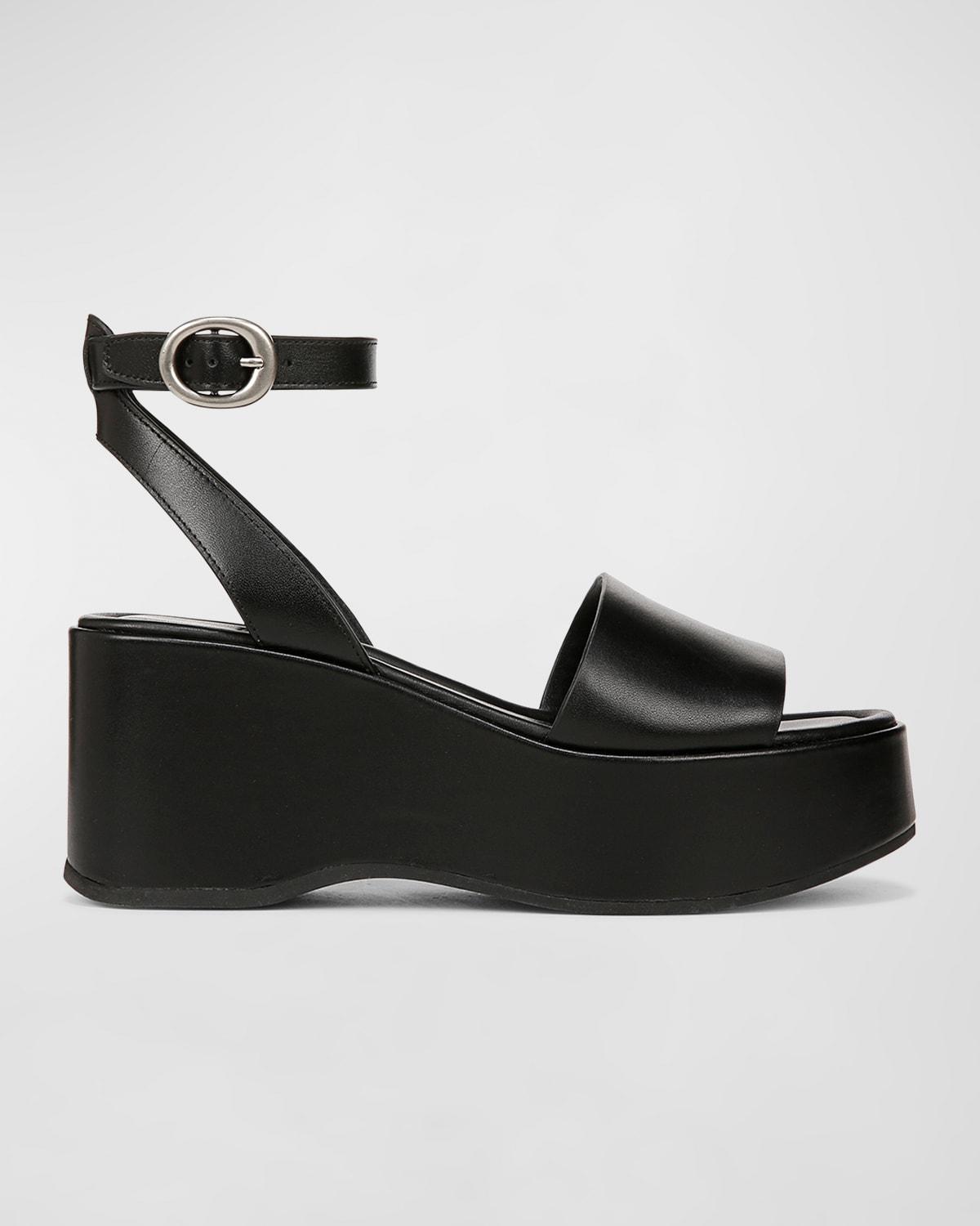 Women's Phillipa Leather Platform Ankle Strap Sandals In Doe Product Image