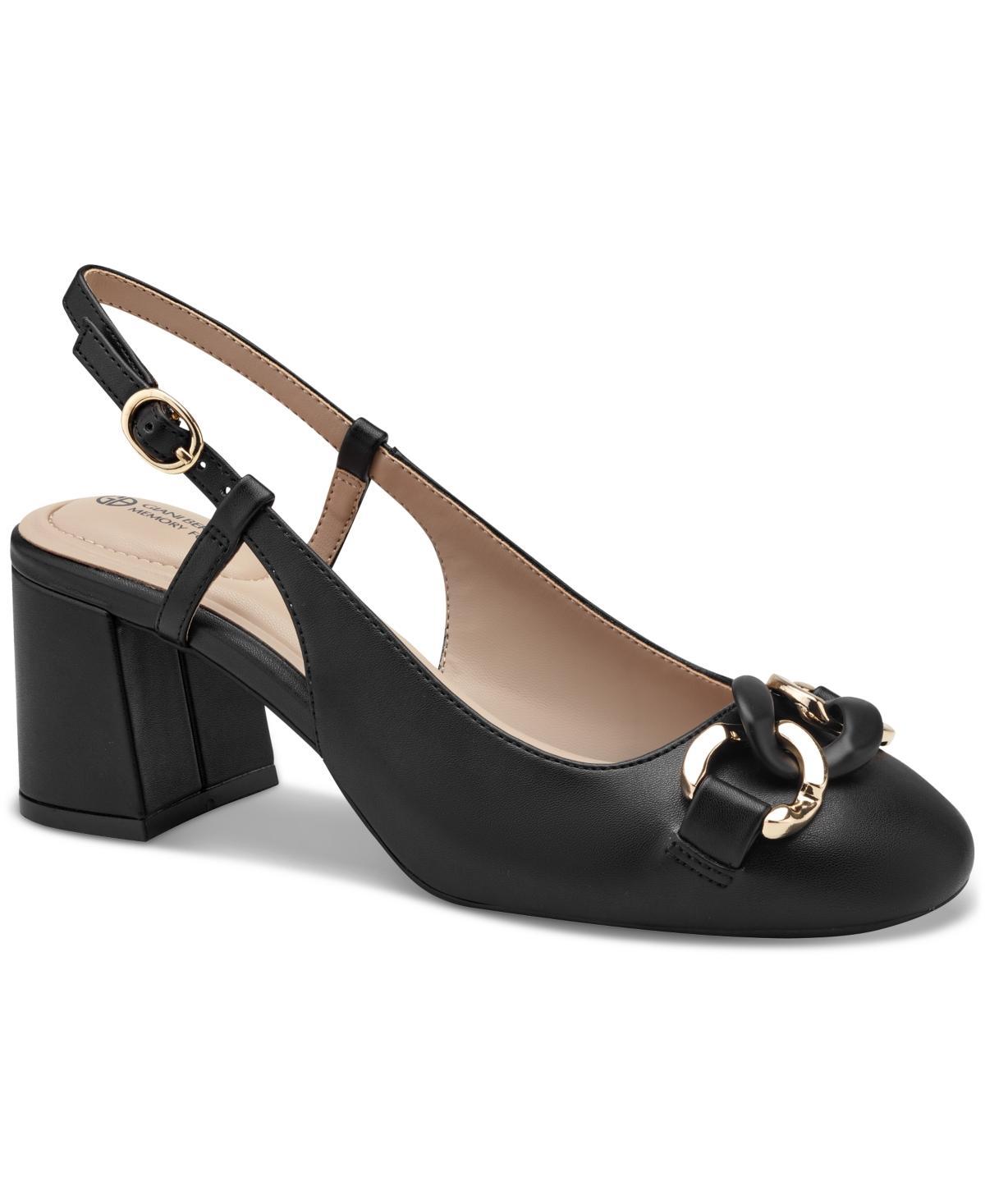 Giani Bernini Womens Tatiaa Memory Foam Block Heel Slingback Pumps, Created for Macys Product Image