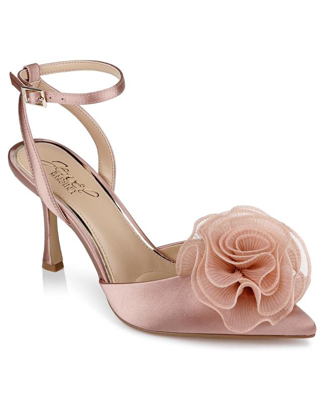 Jewel Badgley Mischka Womens Taylee Ankle Strap Flower Pumps Product Image