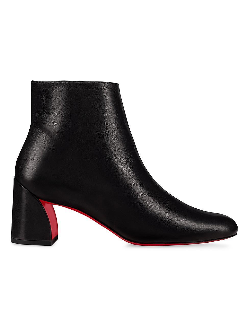 Turela Leather Side-Zip Red Sole Booties Product Image