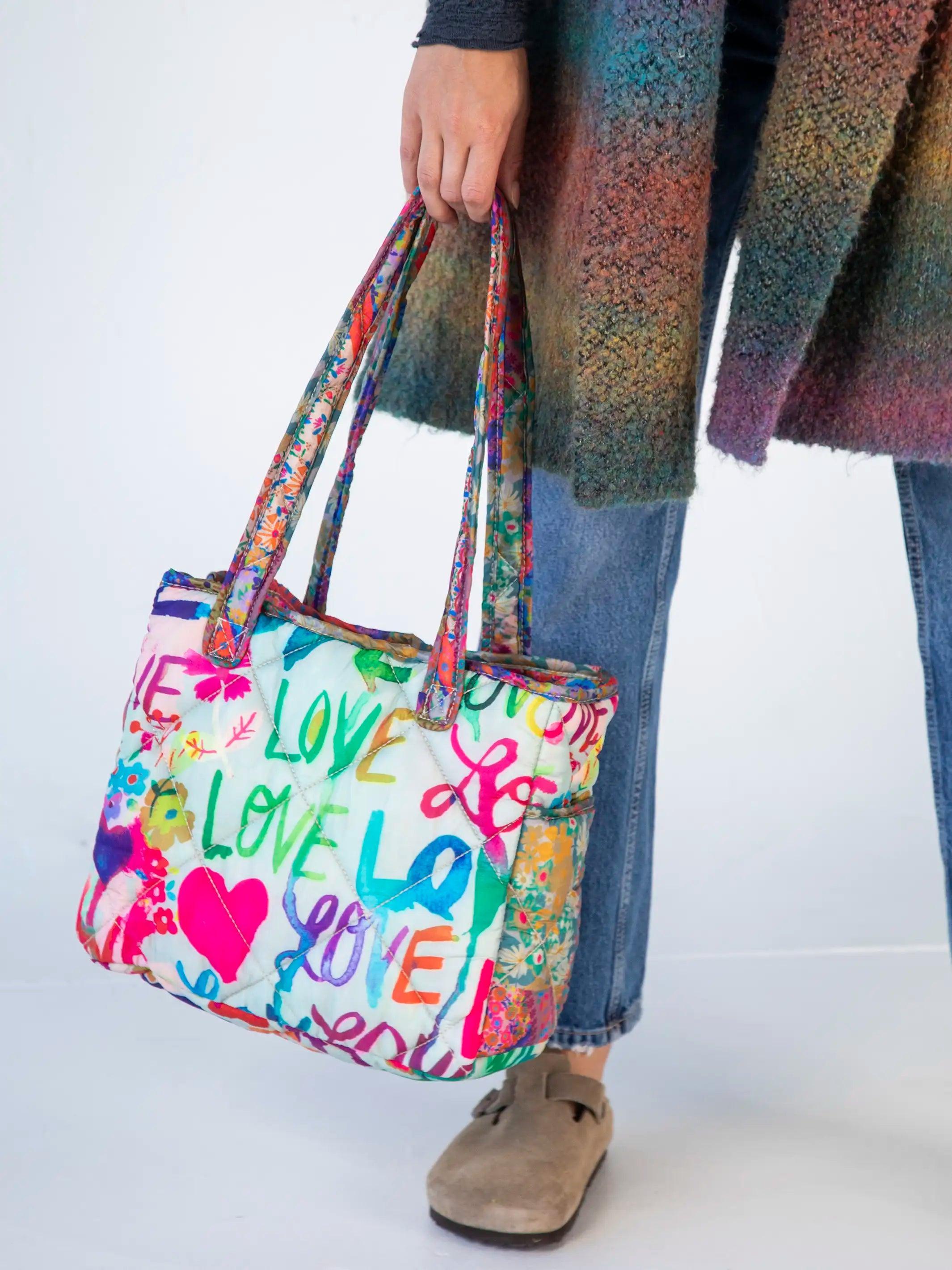 Reversible Puffy Tote Bag - Medium, Love Product Image