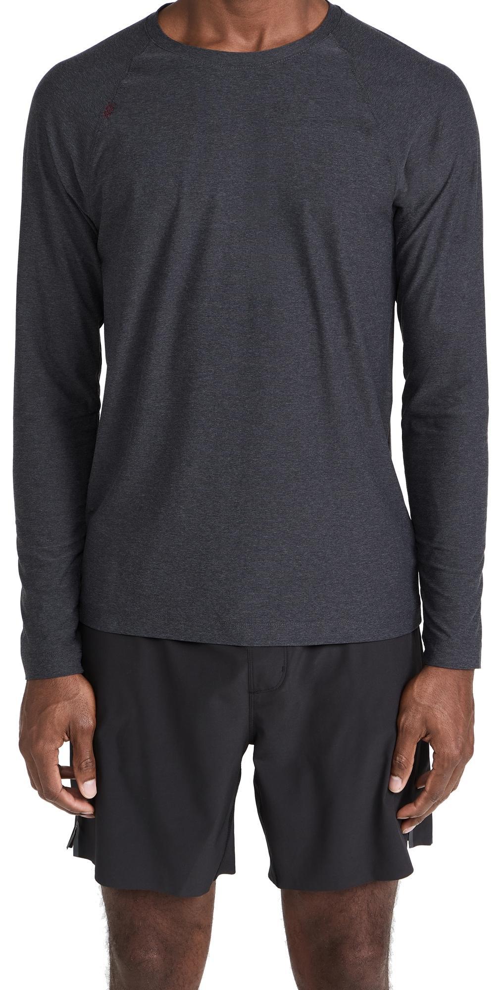 Rhone Men's Reign LS Top - Small - Black Heather Product Image