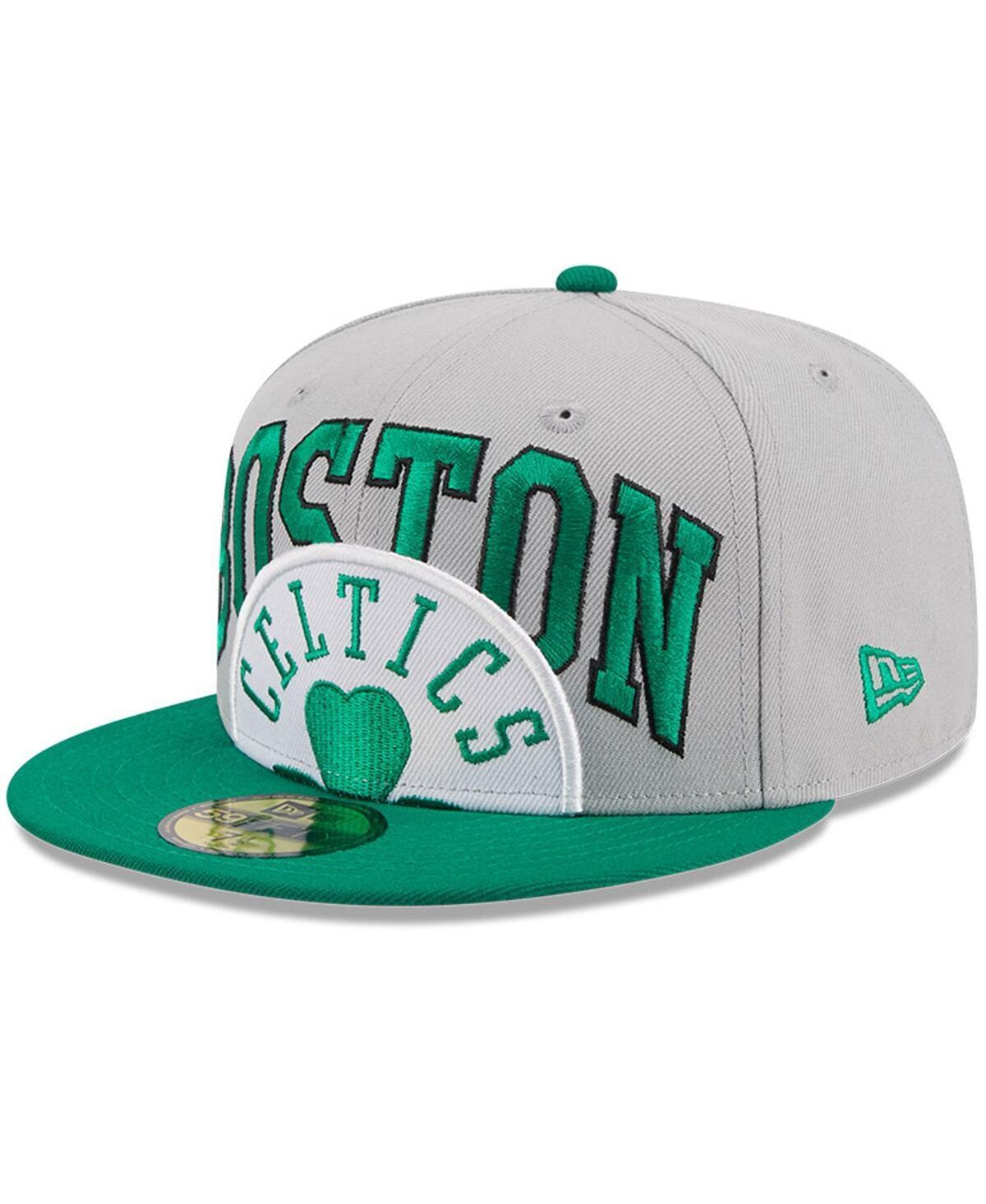 Mens New Era Gray Boston Celtics Tip-Off Two-Tone 59FIFTY Fitted Hat - Gray Product Image