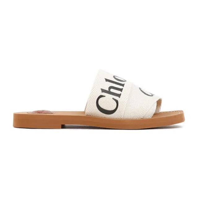 White Woody Open-toe Sandals Product Image