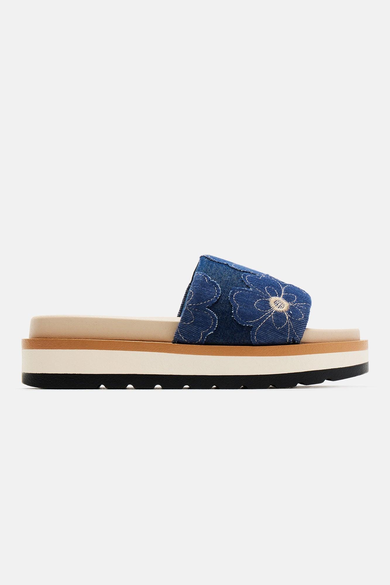 Janisa Platform Sandals - Denim Product Image