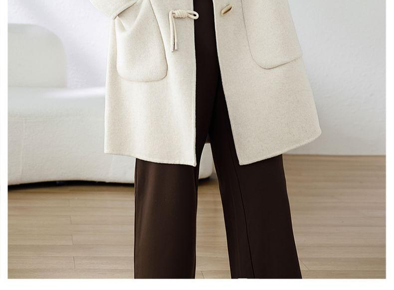 Collared Plain Toggle Coat Product Image