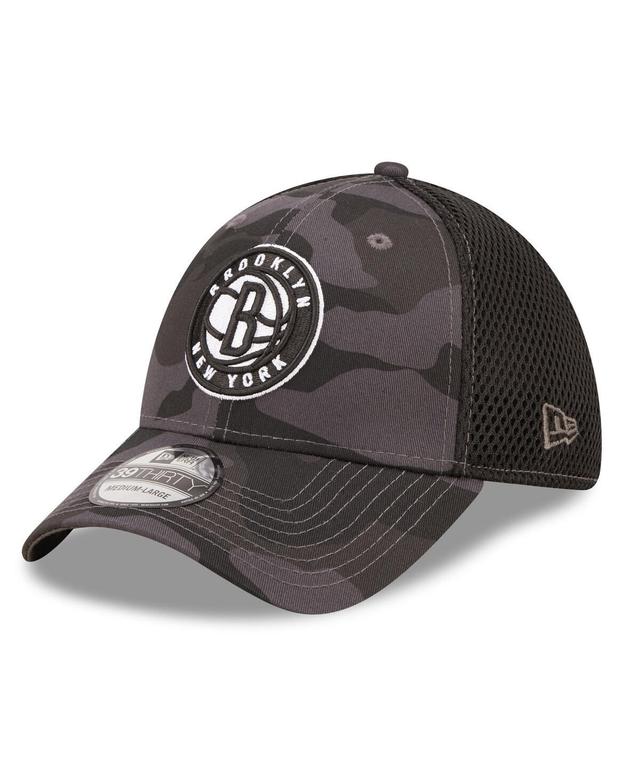 Mens New Era Charcoal Brooklyn Nets Camo 39THIRTY Flex Hat - Charcoal Product Image