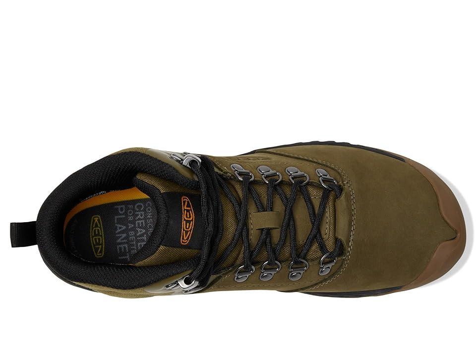 KEEN NXIS Explorer Mid Waterproof (Dark Olive/Black) Men's Boots Product Image