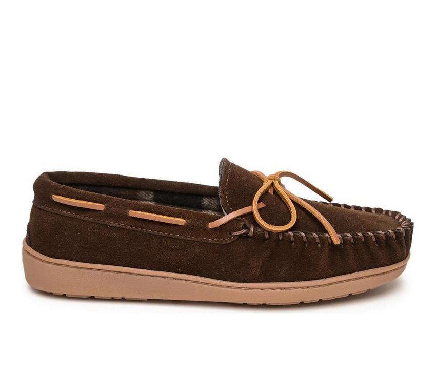 Men's Minnetonka Plaid Lined Hardsole Moccasins Product Image