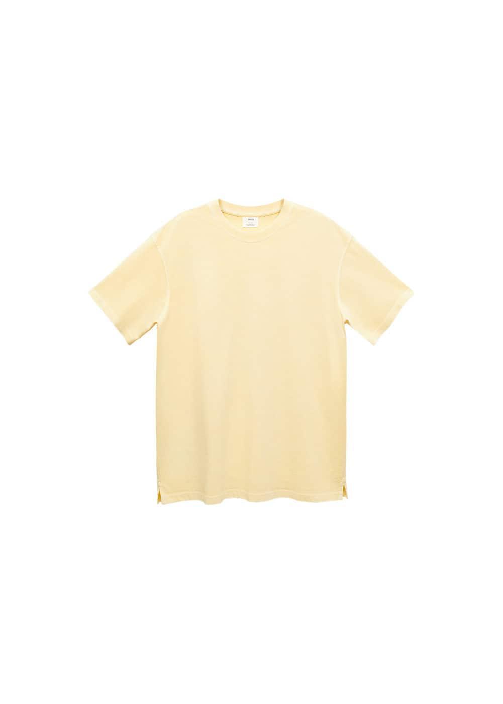 MANGO MAN - 100% cotton relaxed-fit t-shirt pastel yellowMen Product Image