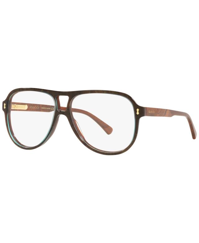 Gucci GG1044O Mens Pilot Eyeglasses - Blue Product Image