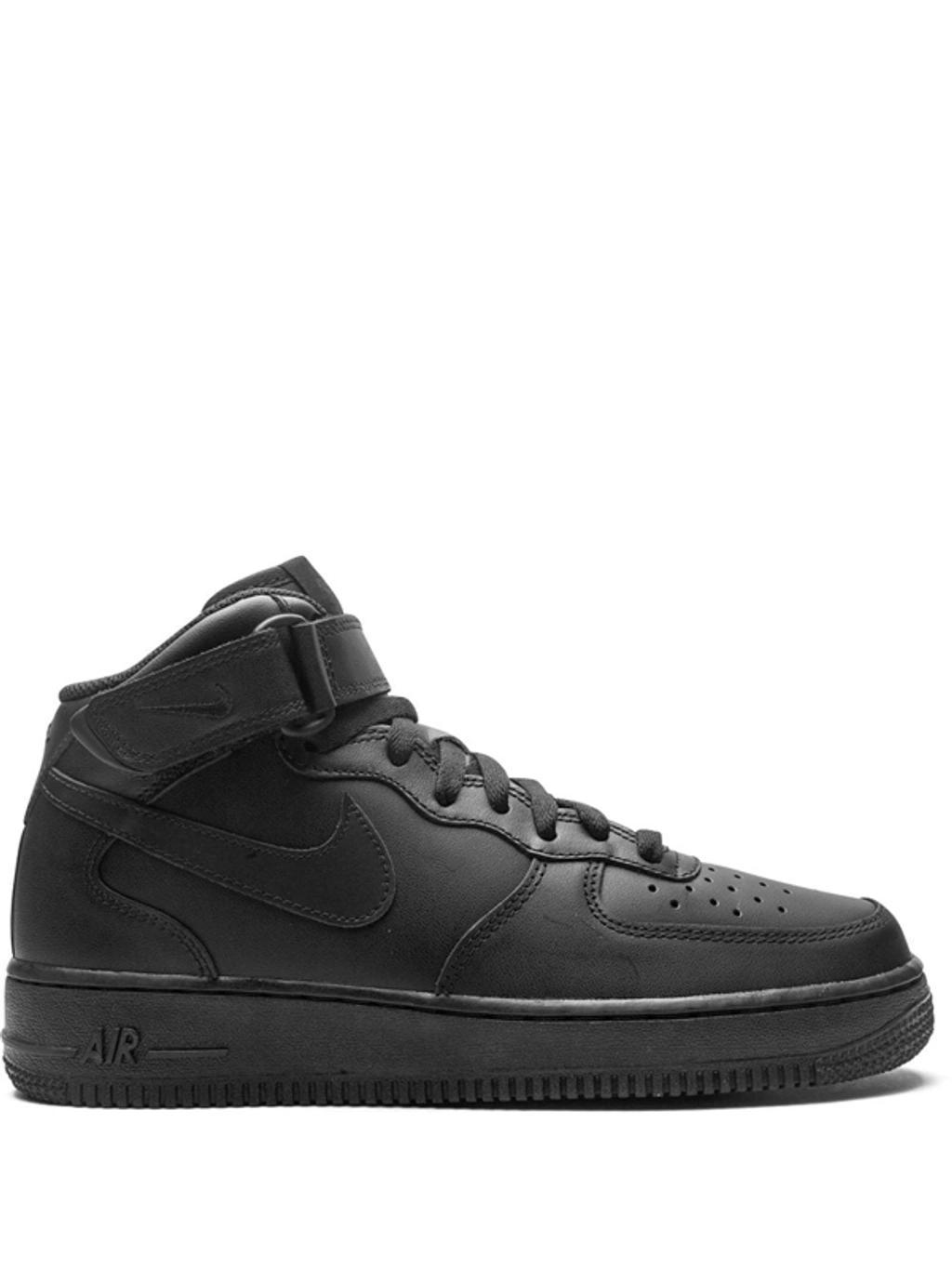 Air Force 1 Mid '07 "2021 Release Triple Black" Sneakers In Multicolor Product Image