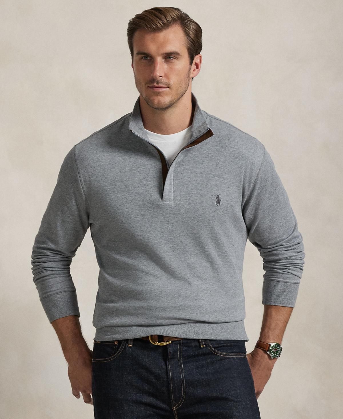 Polo Ralph Lauren Mens Big & Tall Luxury Jersey Quarter-Zip Pullover Product Image