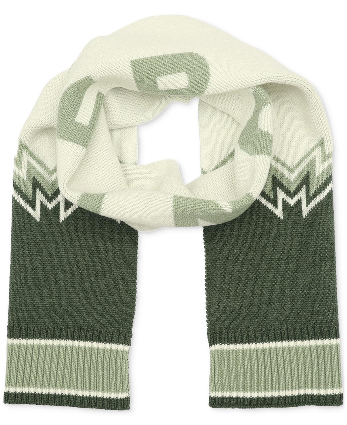 Hunter Womens Fair Isle Ribbed-Trim Scarf Product Image