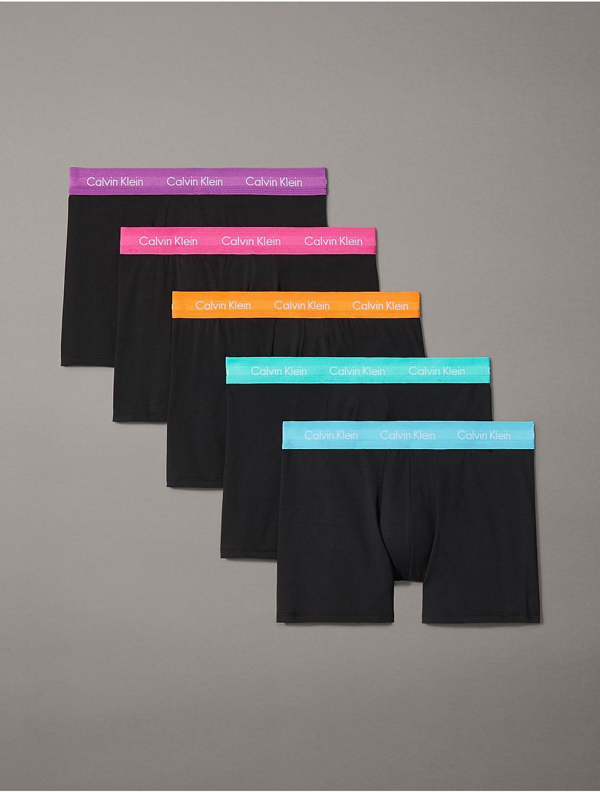 Calvin Klein Underwear Pride Cotton Stretch 5-Pack Boxer Brief (Black Bodies W Green Flash/Fuscia Fedora/Dahlia/Blue Atoll/Vibra) Men's Underwear Product Image