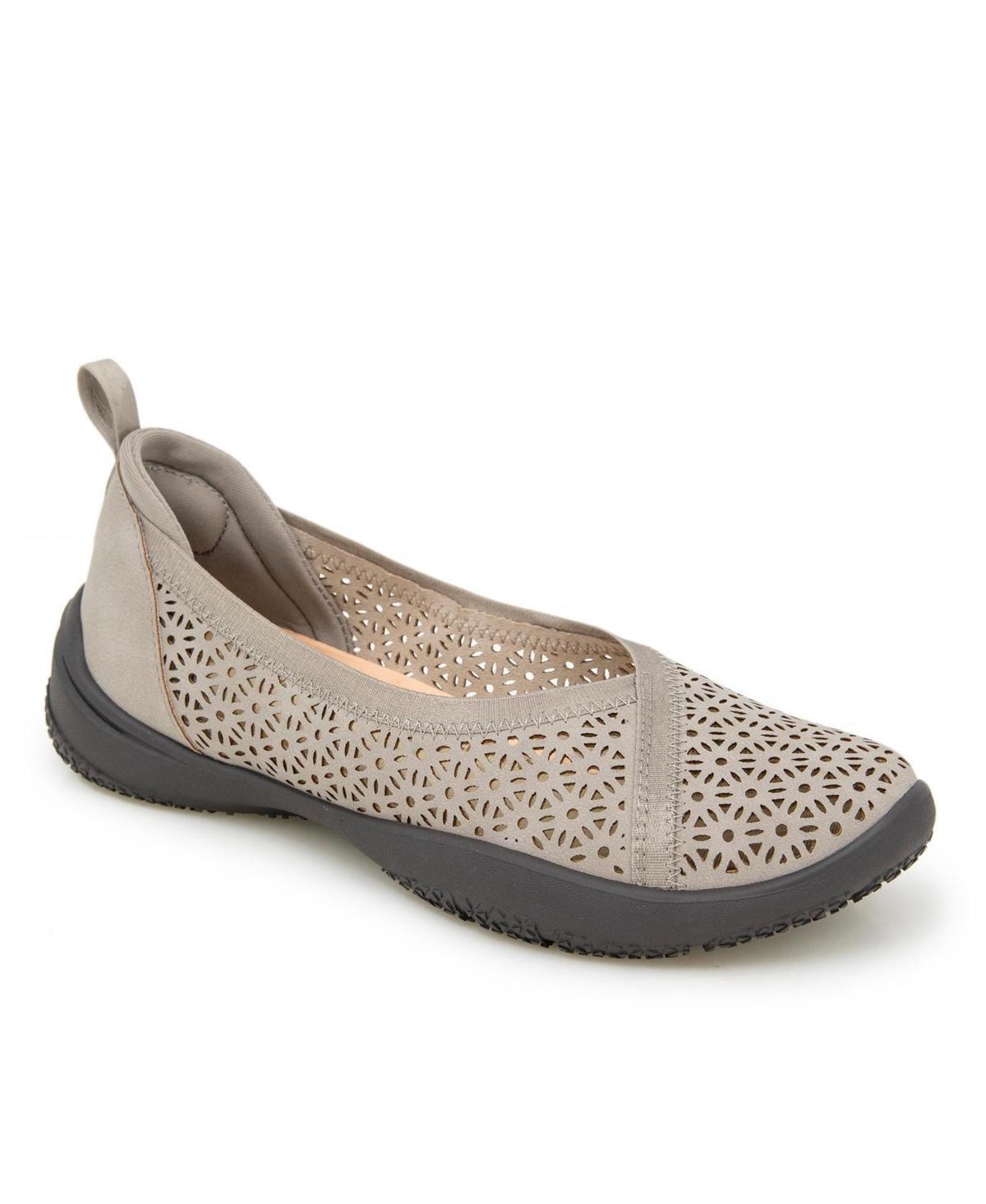 Jbu Womens Emma Perforated Pattern Slip-On Flat Shoe Product Image