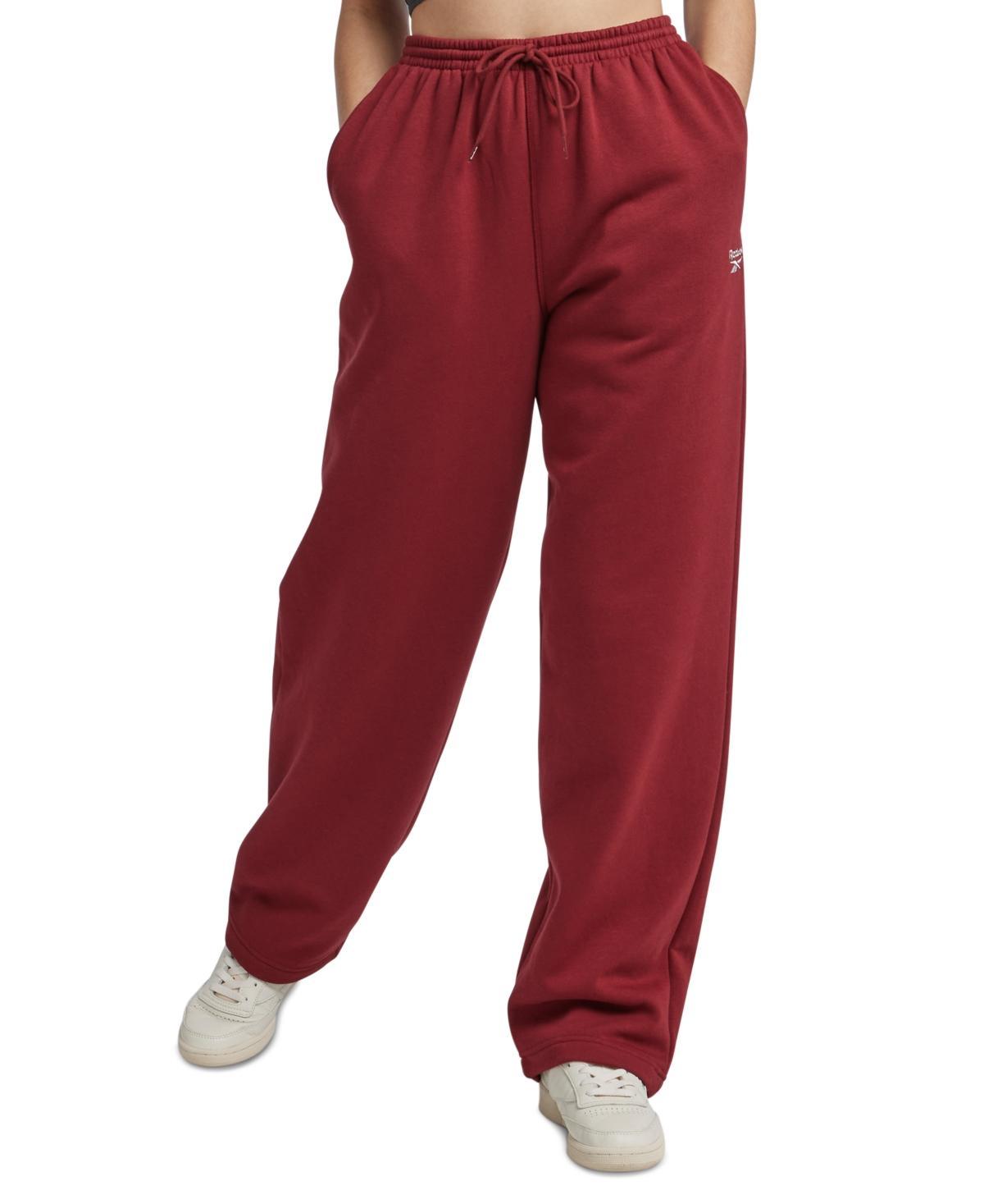 Reebok Womens Fleece Straight-Leg Sweatpants Product Image