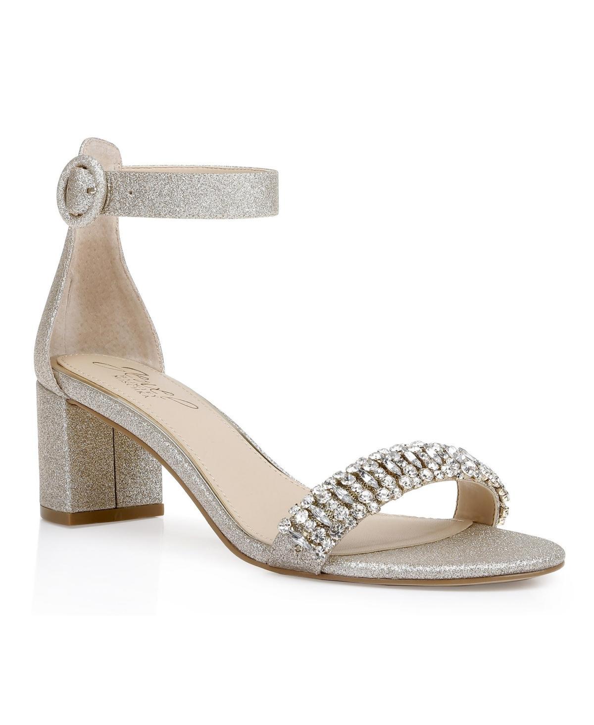 Jewel Badgley Mischka Womens James Block Heel Evening Sandals Product Image