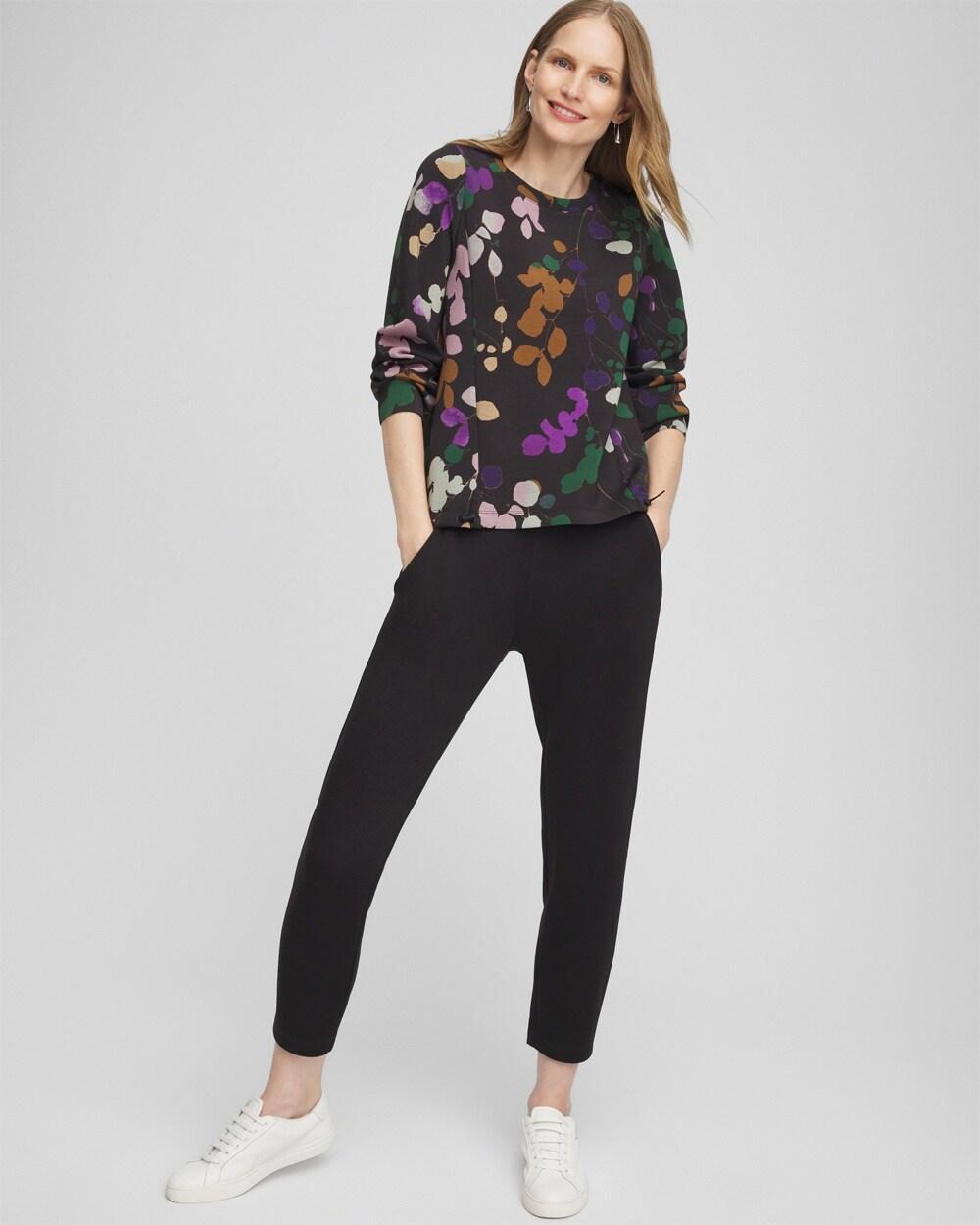 Zenergy® Floral Bungee Hem Long-sleeve Top Product Image