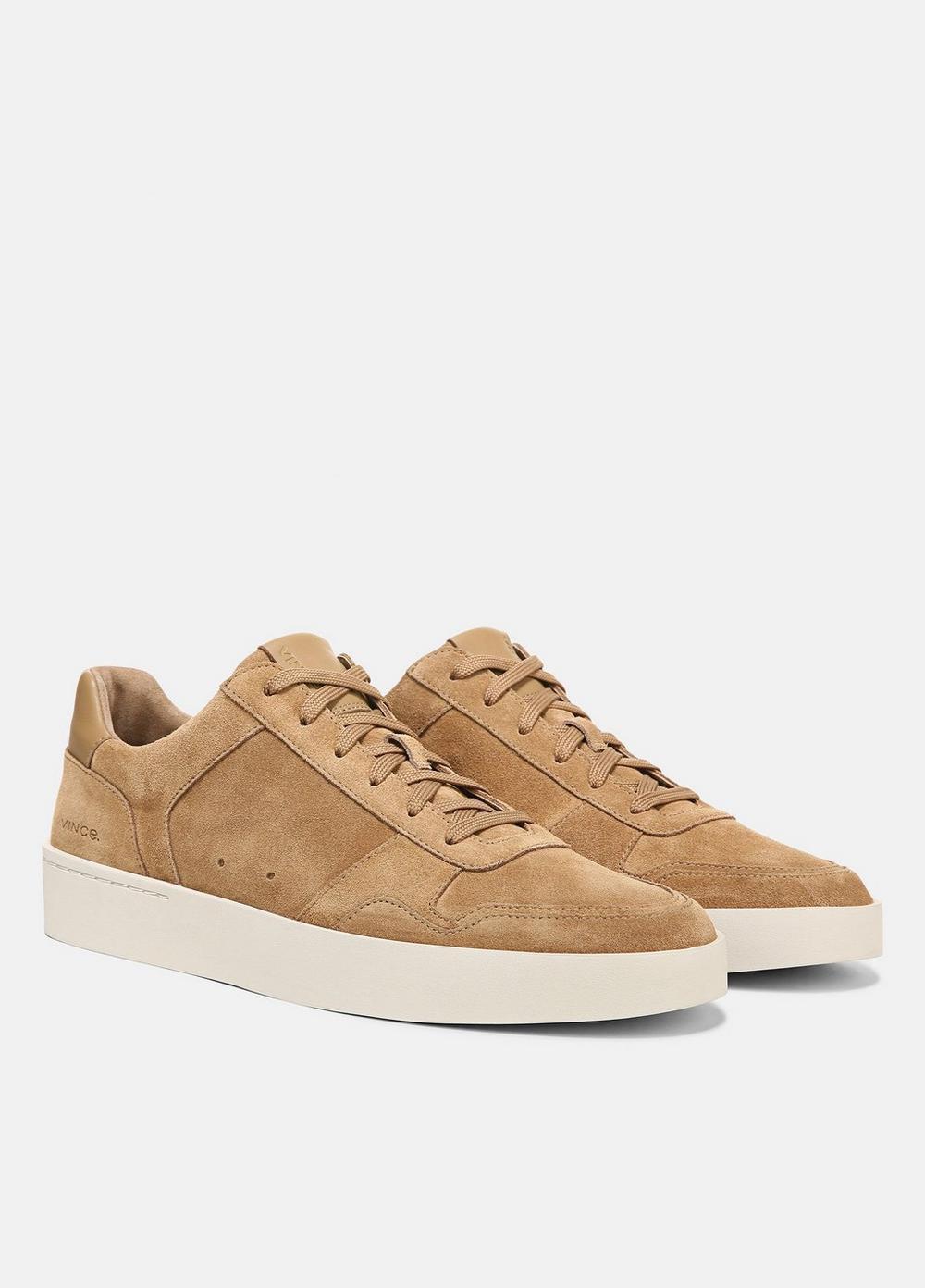 Mens Peyton Leather Lace-Up Sneaker, New Camel, Size 11.5 Vince Product Image