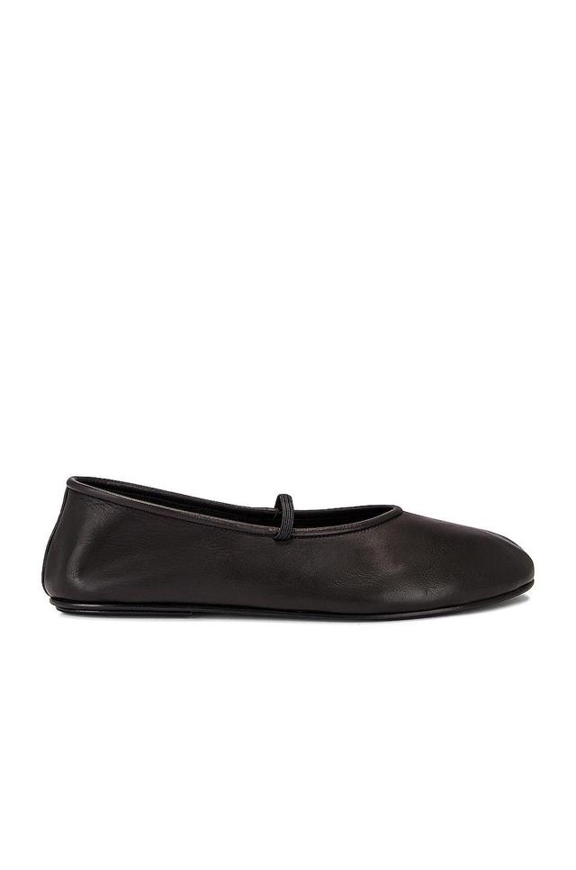 The Row Elastic Ballet Flats in Black - Black. Size 36 (also in 35, 35.5, 36.5, 37, 38, 38.5, 39.5, 40, 40.5, 41). Product Image