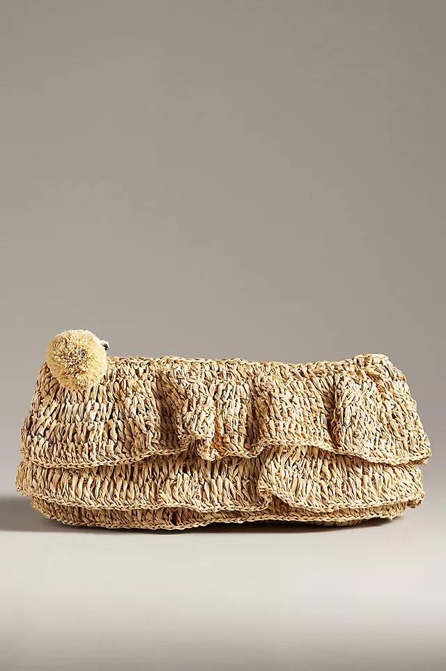 Raffia Ruffle Clutch Product Image