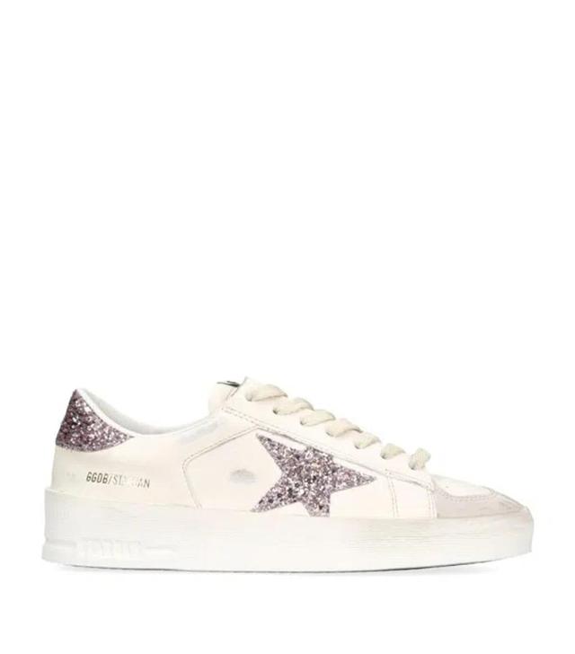 30mm Stardan Nappa Leather Sneakers In White,pink Product Image