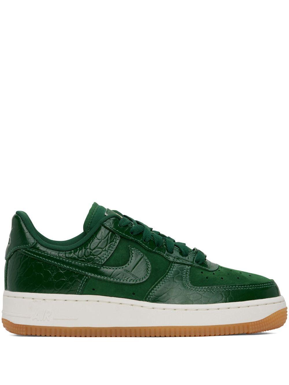 NIKE Air Force 1 "patent Croc" Sneakers In Green Product Image