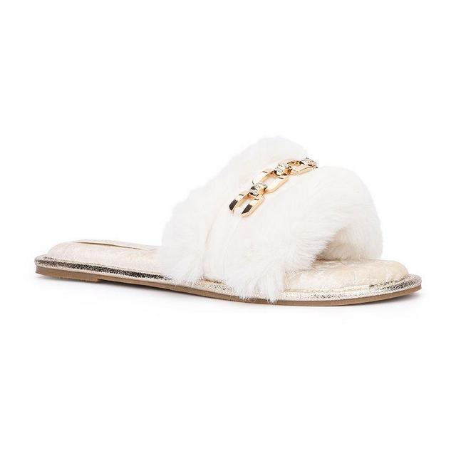 Torgeis Valentina Womens Faux Fur Slide Slippers Product Image