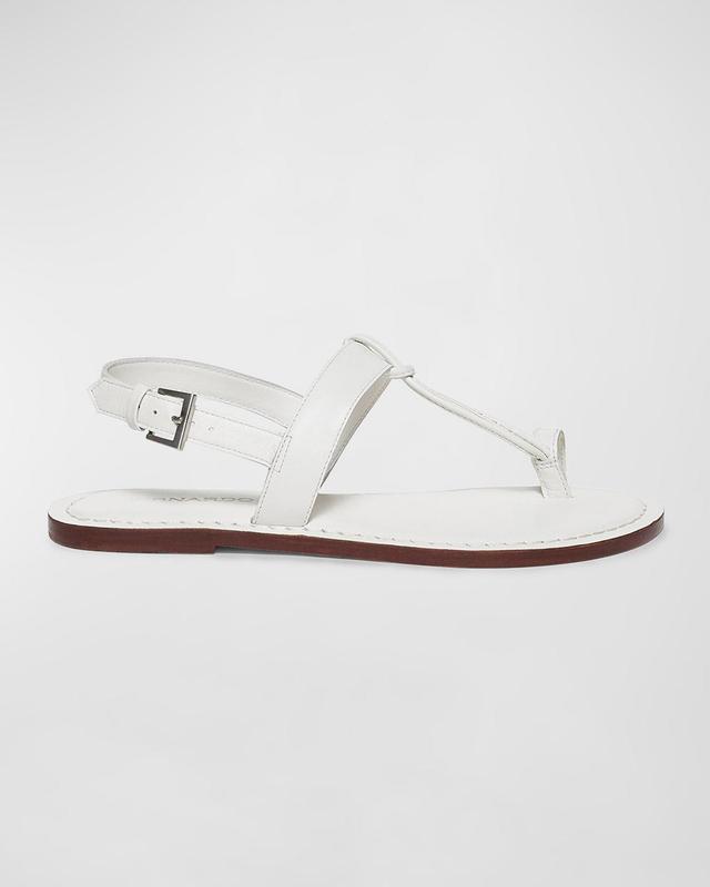 Calfskin T-Strap Slingback Sandals Product Image