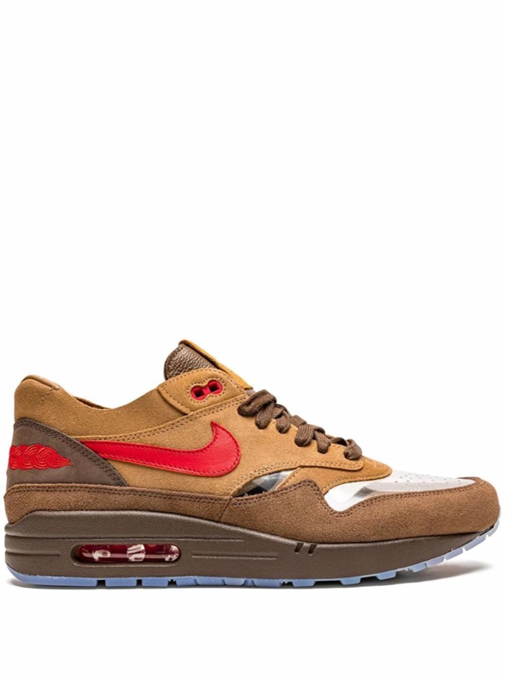 NIKE Air Max 1 Panelled Sneakers In Brown Product Image