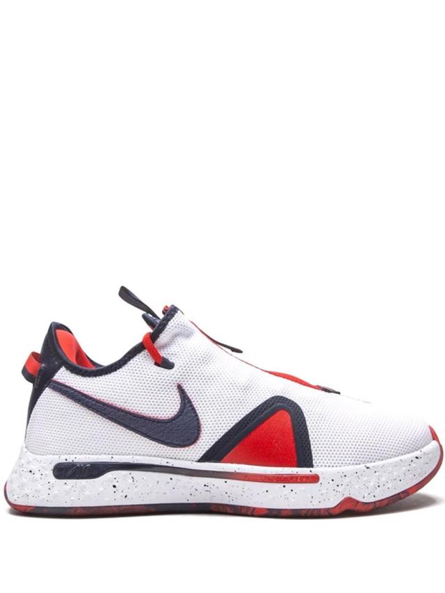 Pg 4 Basketball Shoe In White,university Red,obsidian Product Image