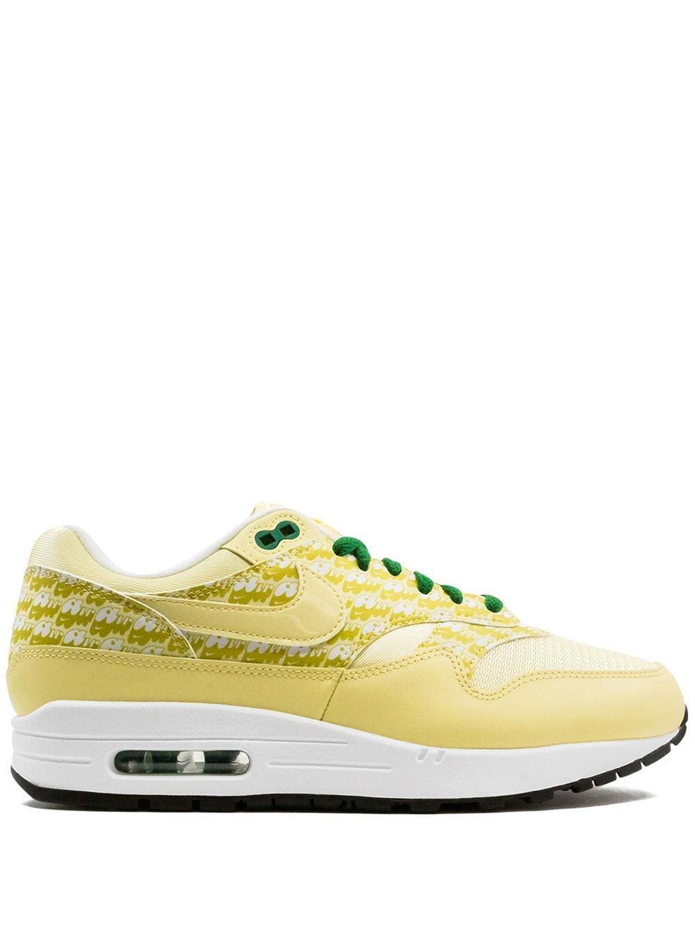 Yellow Air Max 1 Premium Sneakers In Lemon/green Product Image