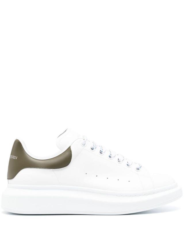 Oversized Leather Sneakers In White Product Image