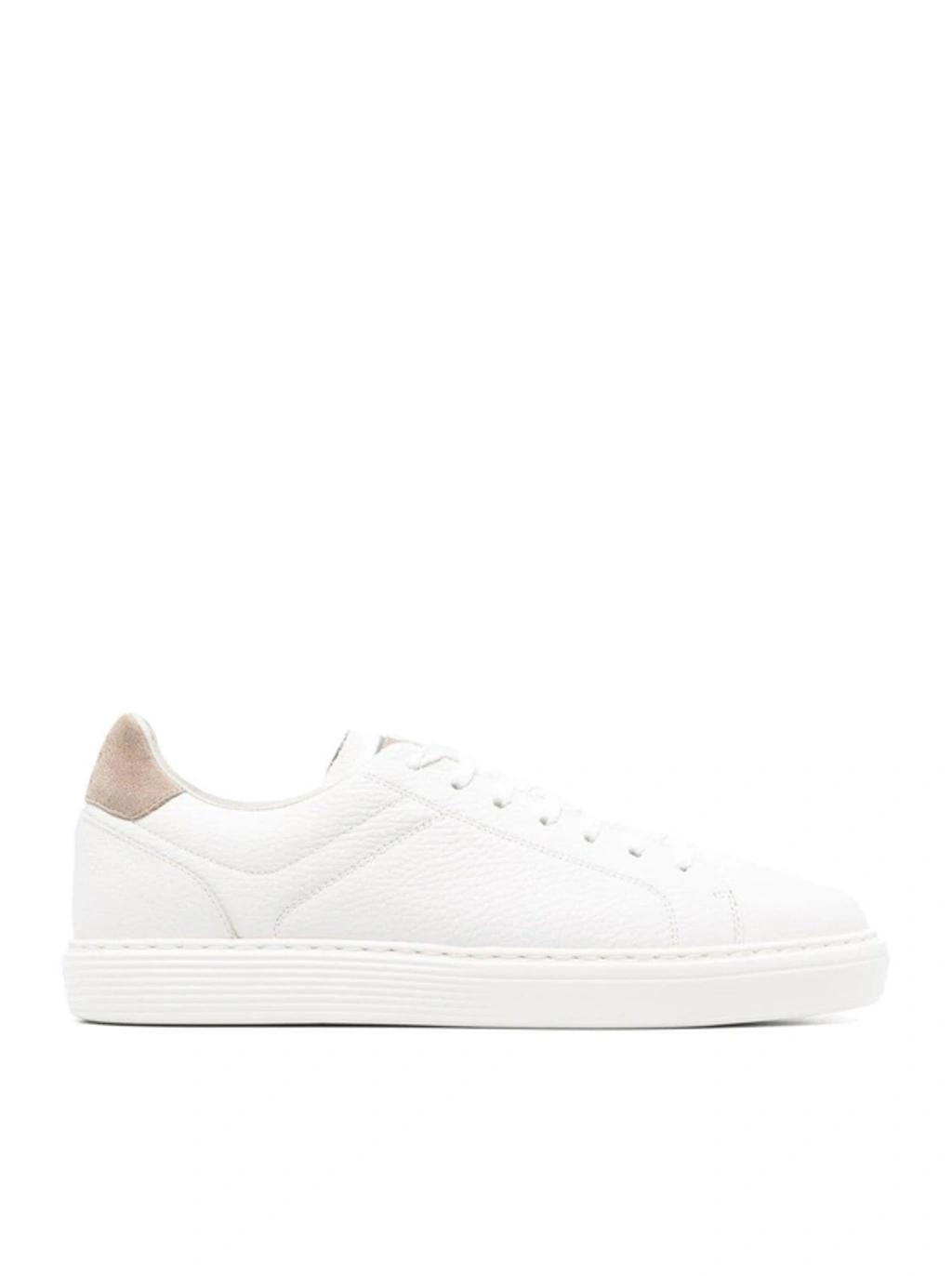 Panelled Low-top Sneakers In White Product Image