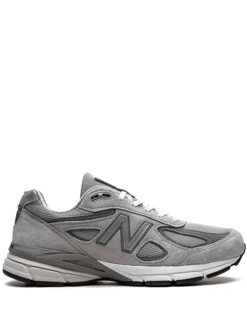 NEW BALANCE Made In Usa 990v4 Leather Sneakers In Grey Product Image