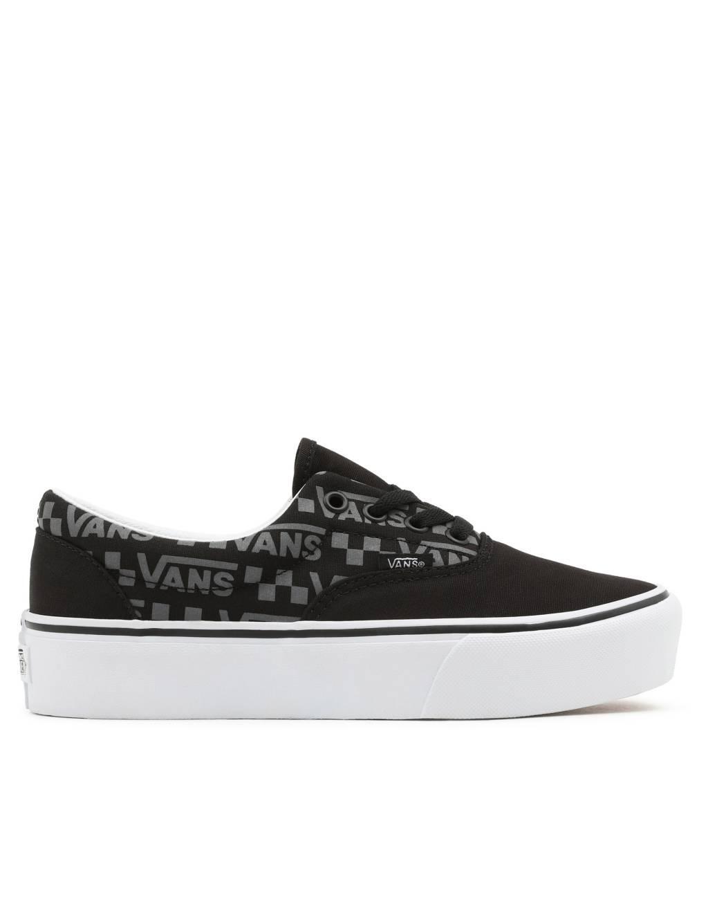 Vans Reflective Logo Era Platform in black/white  Product Image