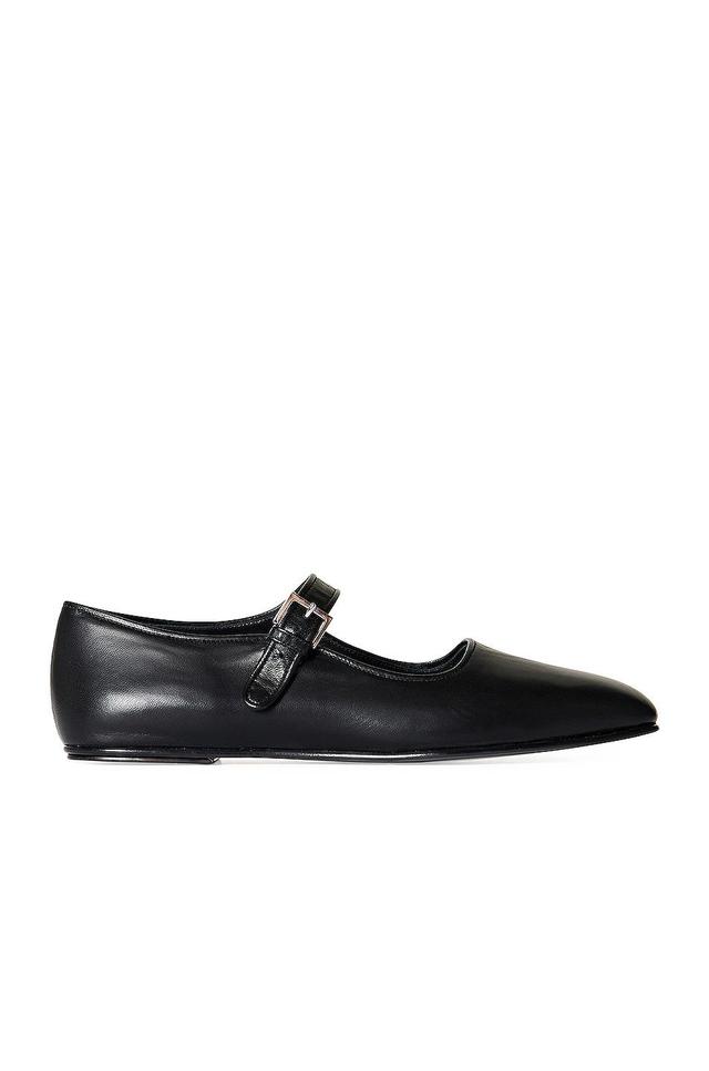 The Row Ava Mary Jane Flats in Black - Black. Size 37.5 (also in 35, 35.5, 36, 36.5, 37, 38, 38.5, 39, 40, 40.5, 41). Product Image