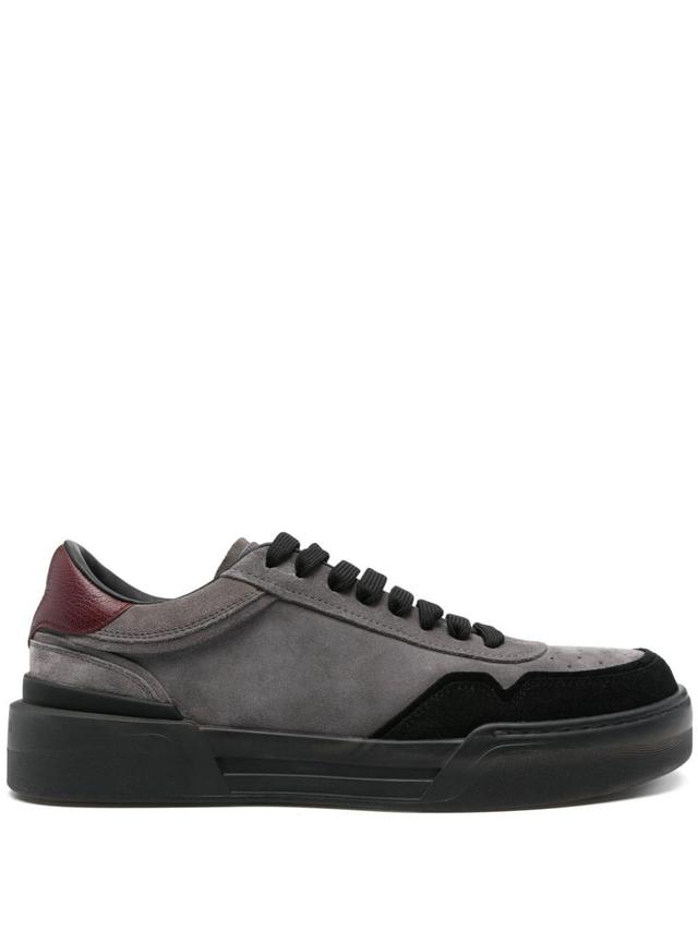 Leather Sneakers In Grau Product Image