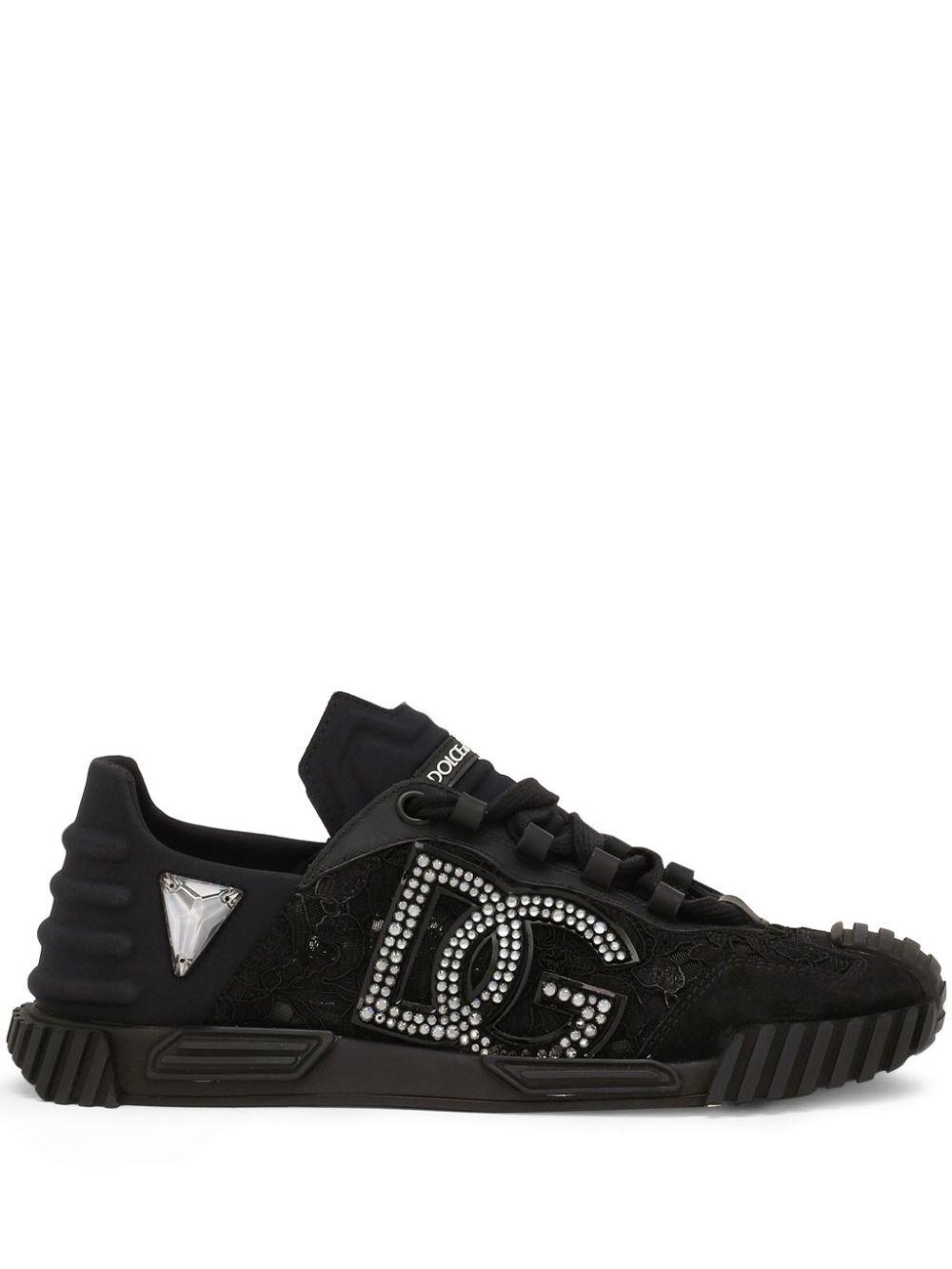 DOLCE & GABBANA Logo Sneakers In Black Product Image