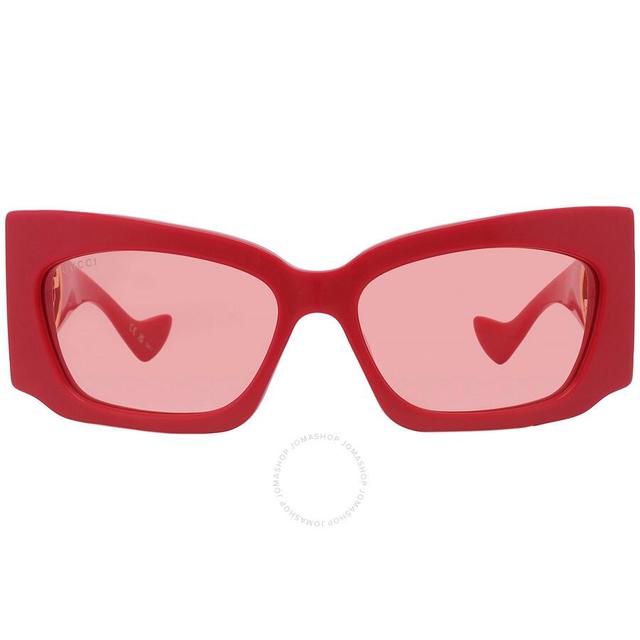 Gg1412s Red Sunglasses In Red   /   Red. Product Image