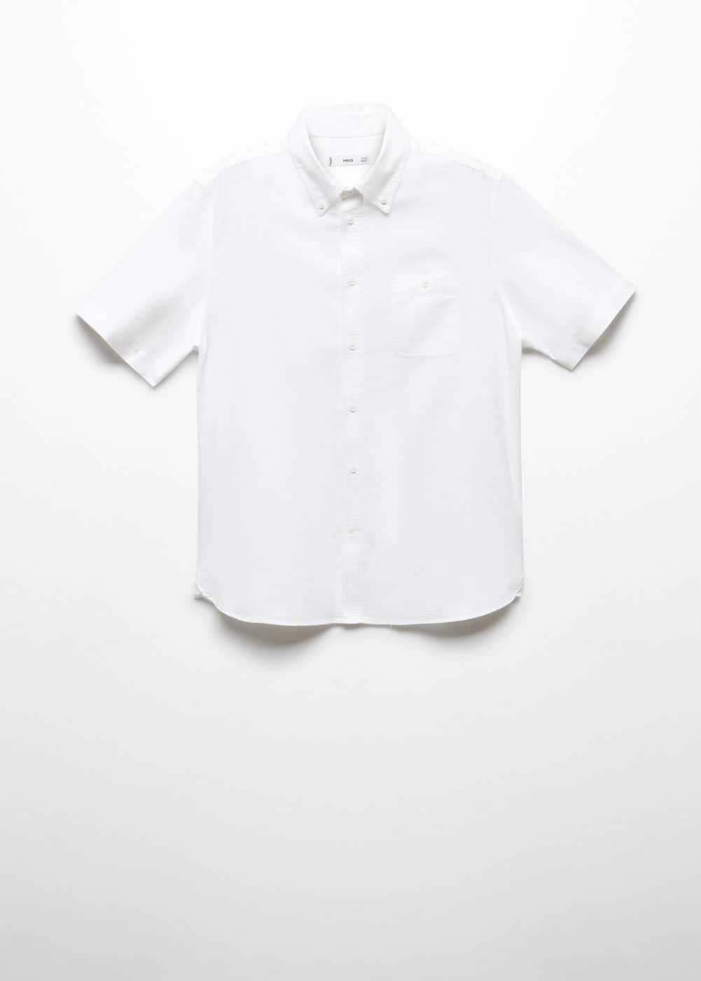 MANGO MAN - Regular-fit 100% cotton shirt whiteMen Product Image