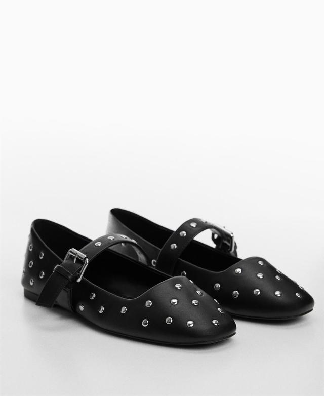 MANGO - Studded ballerinas blackWomen Product Image