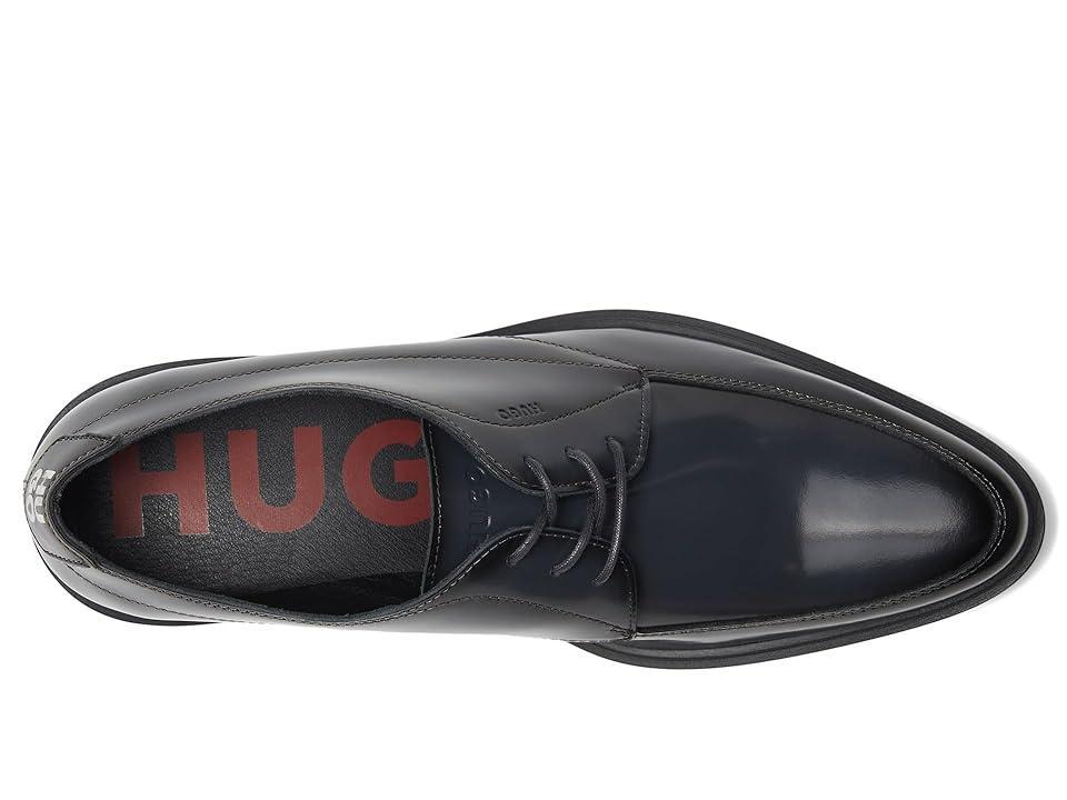 HUGO Kerr Leather Derby Shoe (Dark Charcoal Grey) Men's Lace Up Wing Tip Shoes Product Image