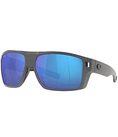 Costa Mens 6S9034 Diego Mirrored Crystal 62mm Rectangle Polarized Sunglasses Product Image