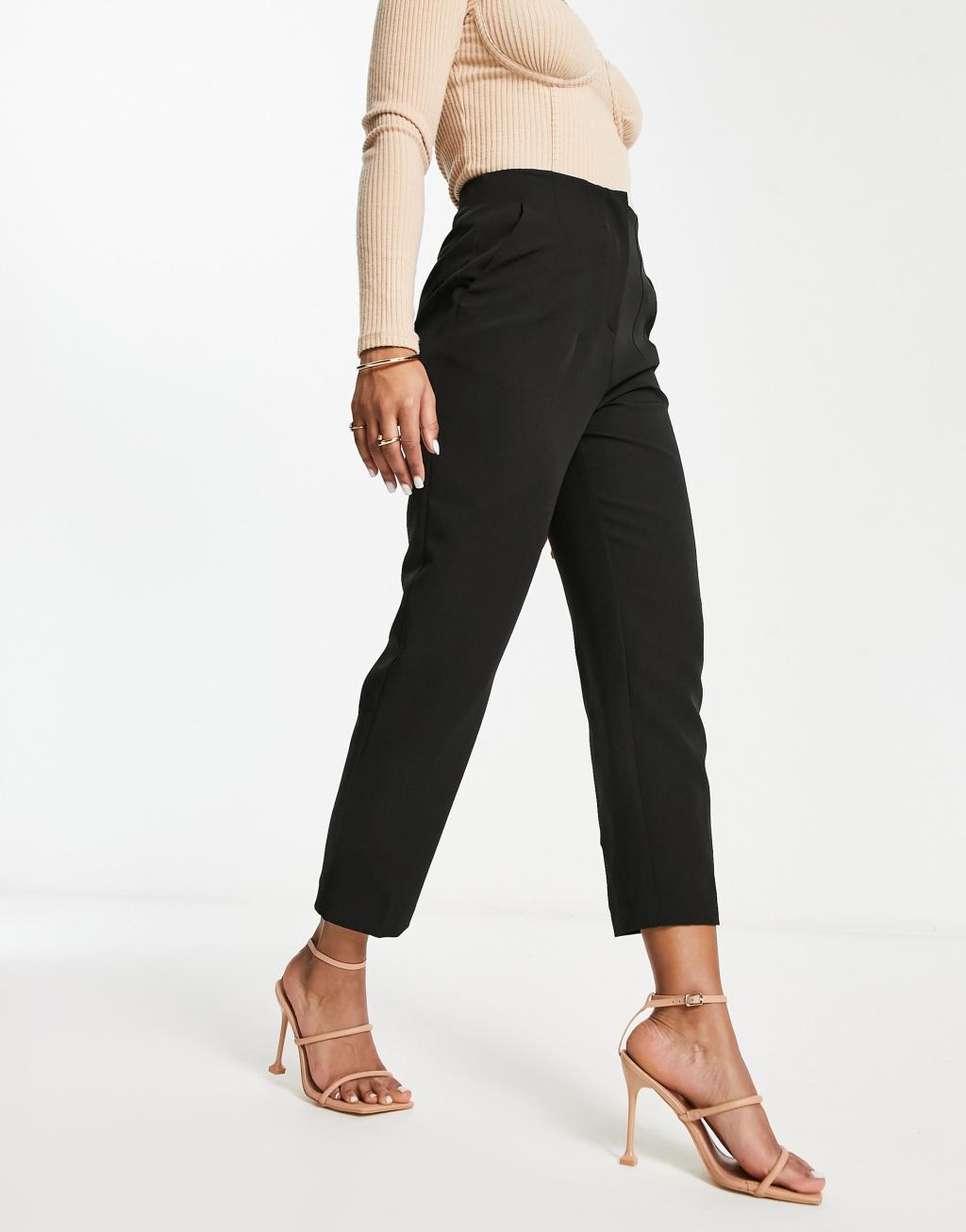 Miss Selfridge cigarette pants in black Product Image