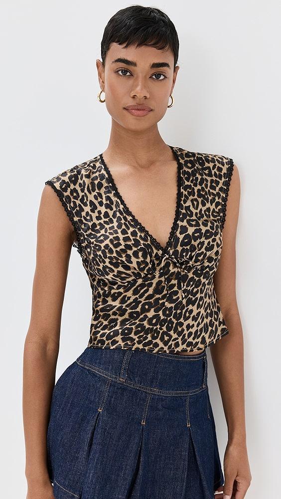 Reformation Cherry Silk Top | Shopbop Product Image